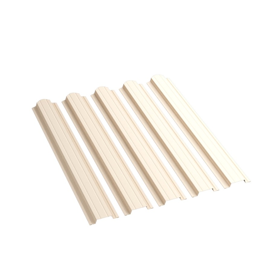 Евроштакетник 118мм ПЭ RAL_1015_ с полукруглым срезом0001