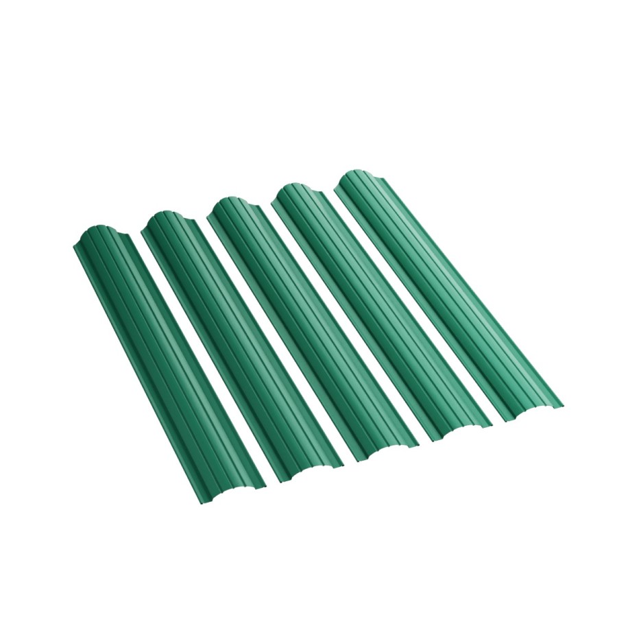 Евроштакетник FREELINE NeoMatt RAL_6005_ с полукруглым срезом0001